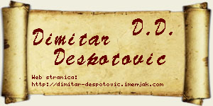 Dimitar Despotović vizit kartica